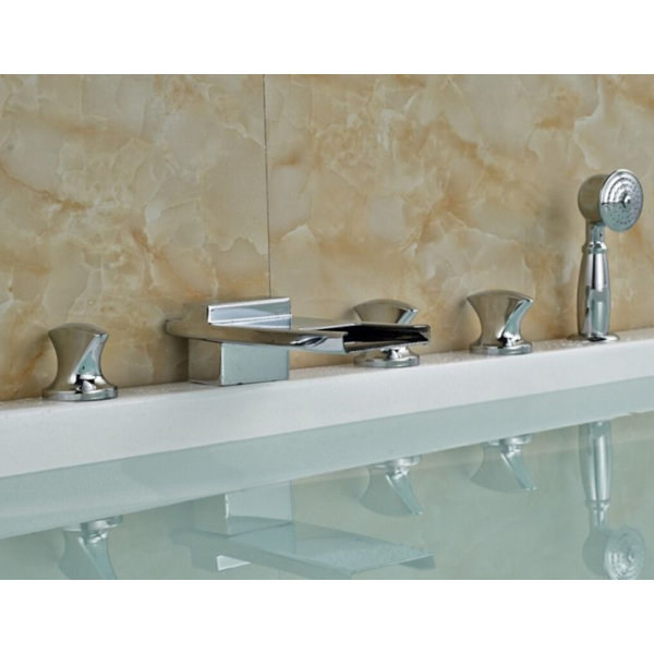 Juno Showers Transitional Bathroom Sink Faucet with Dual Handles and ...