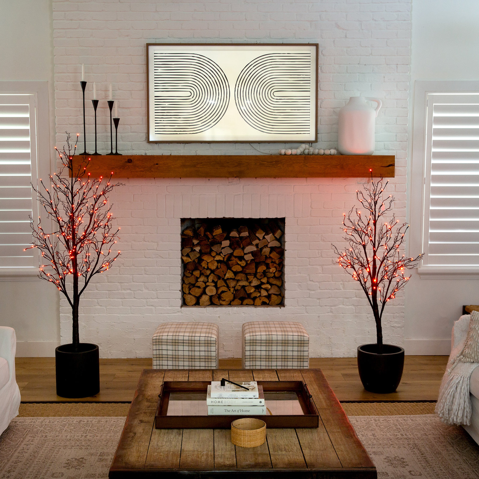 72" Pre-Lit Twig Tree with Base Included