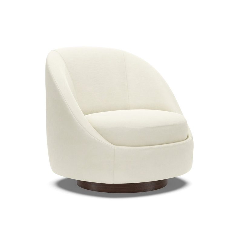 Chaise d'appoint à coussins pivotants de 39,5 po de largeur Artistica Upholstery, Blanc/Ivoire