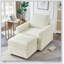 Chaise longue classique en velours côtelé et canapé confortable avec repose-pieds pour un salon élégant