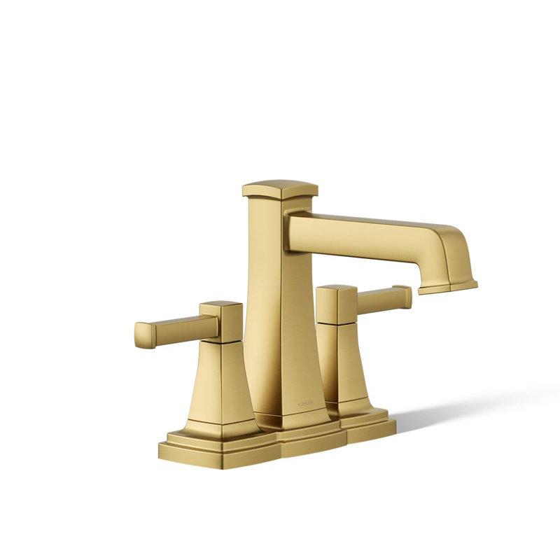Riff Centerset Bathroom Sink Faucet, 0.5 GPM, Brushed Moderne Brass