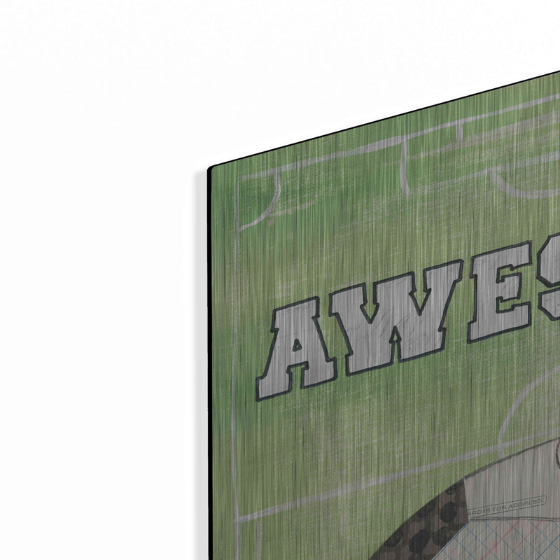 «Grovelane» On the Field IV Awesome »par Courtney Prahl, art mural en métal, H 24 po x l 24 po