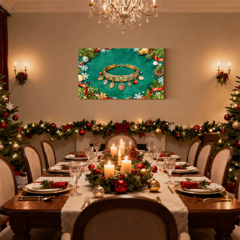 Ensemble de 3 impressions sur toile de Noël, H 12 po x l 18 po