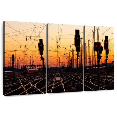 Lilie Train Tracks At Sunset