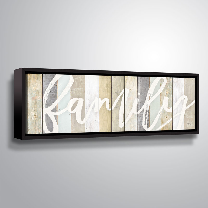 « family », art textuel sur toile, Cadre noir