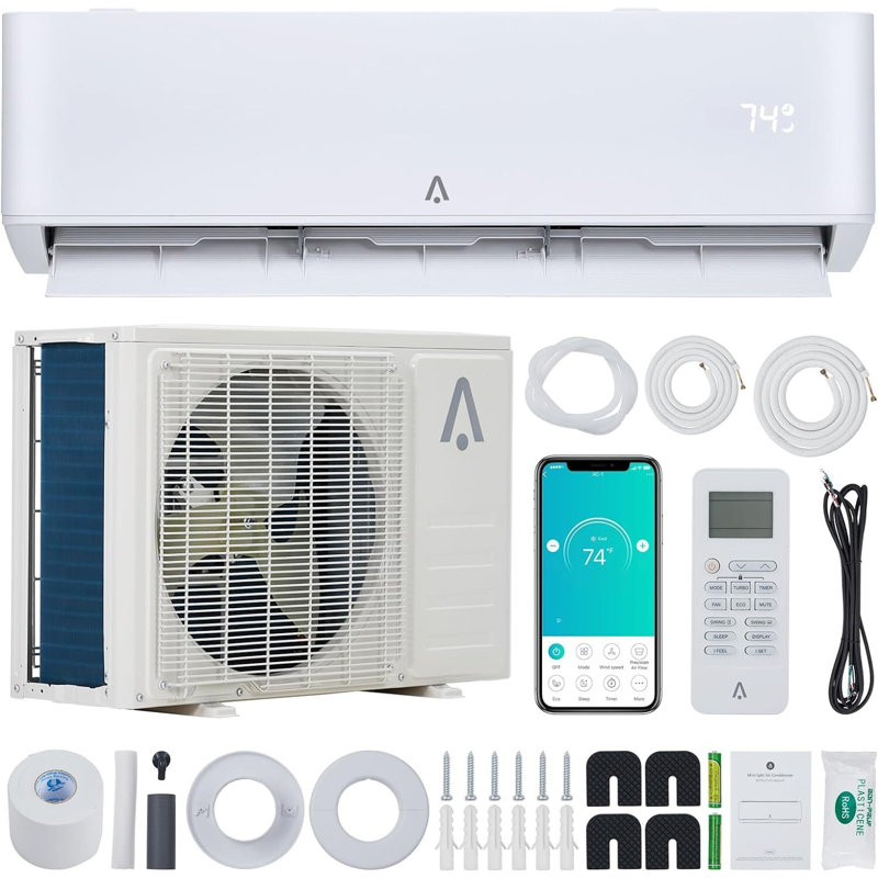 Mini climatiseur à deux blocs sans conduit à connexion Wi-Fi Babevy 18 000 BTU