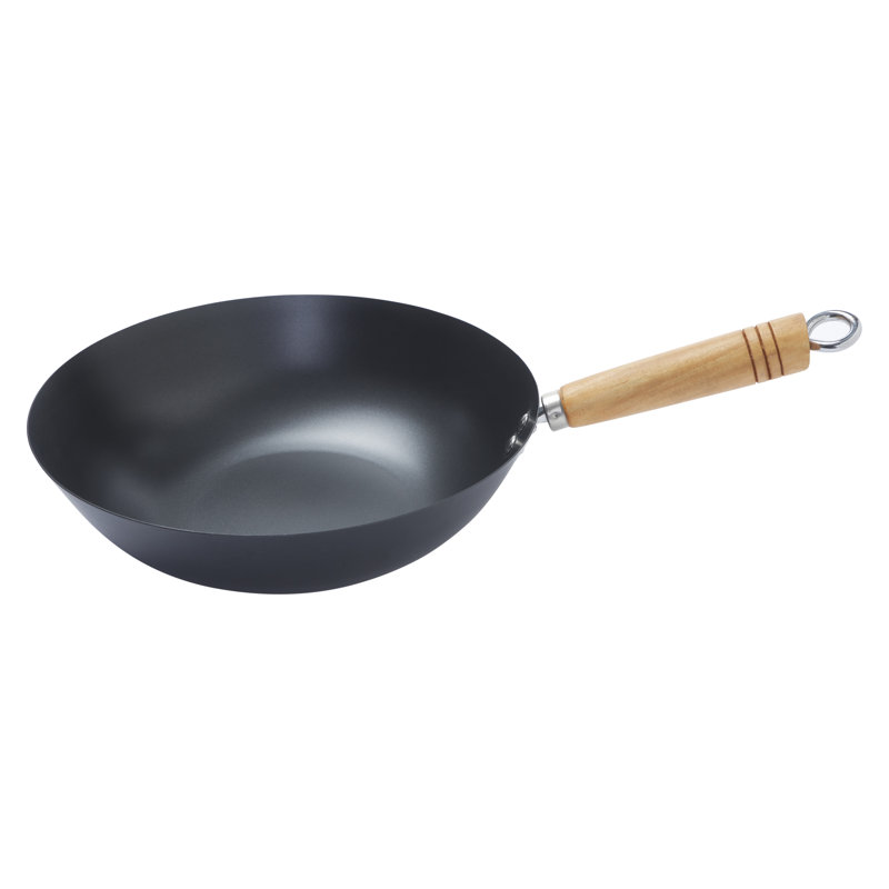 Belfry Kitchen Daniela Non-Stick Carbon Steel Wok, 8.5cm H x 31cm W