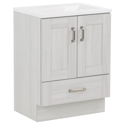 Meuble-lavabo simple 24,5 po avec plateau en marbre de culture