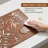 Decozen Gold Wooden Trivet Placemats Set of 2 Heat-Resistant Cutout Table Decor for Christmas Gift