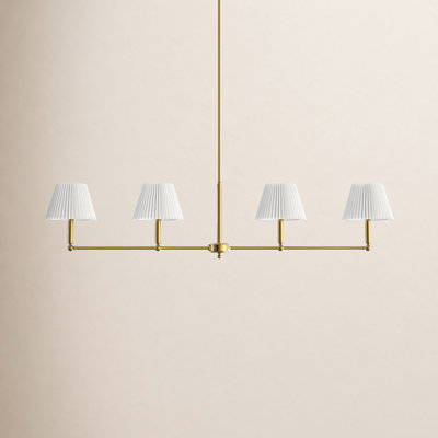 Costa Wrought Iron 4-Light Linear Chandelier