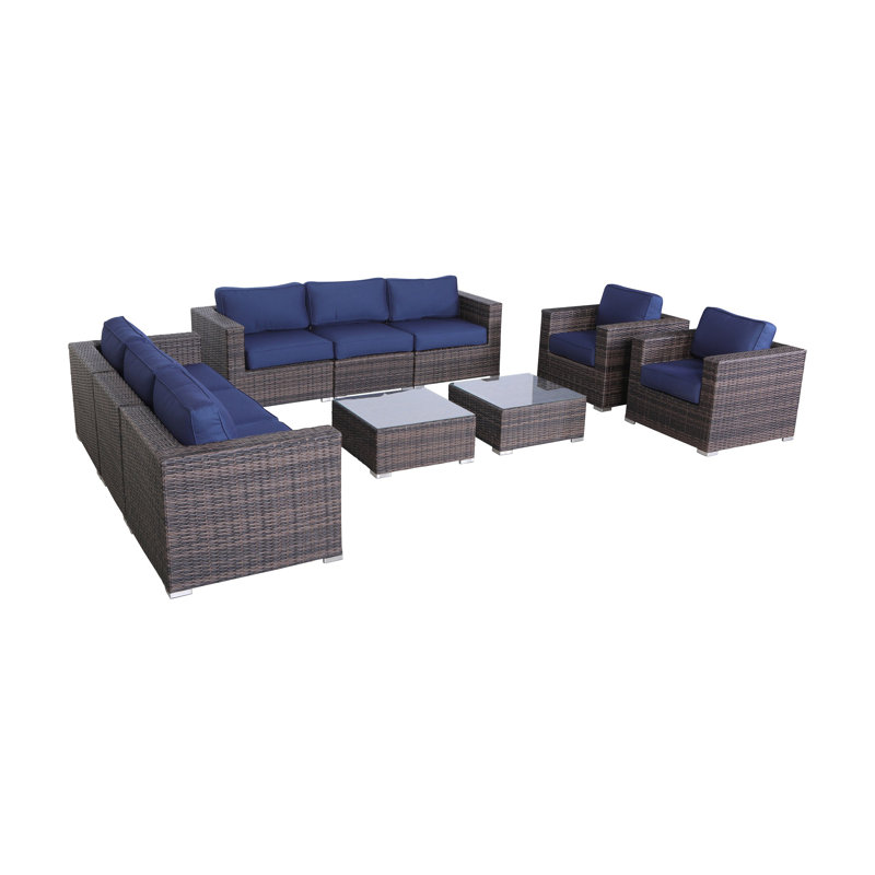 Tressel Fully Assembled 6 Piece Sunbrella Sofa Seating Group with Cushions