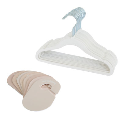 3 Sprouts Baby Hanger Cream (15pk) & Neutral Closet Divider Set
