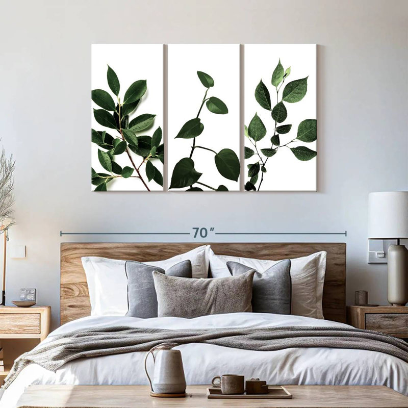 " Leaf Branches " 3 - Pieces, 36" H x 57" W x 1.25" D