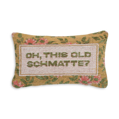 Tov Furniture Oh, This Old Schmatte Jacquard Cotton Pillow