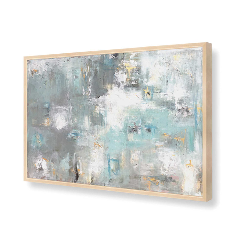 Turquoise Memories Print, Raw Maple, 12" H x 15" W