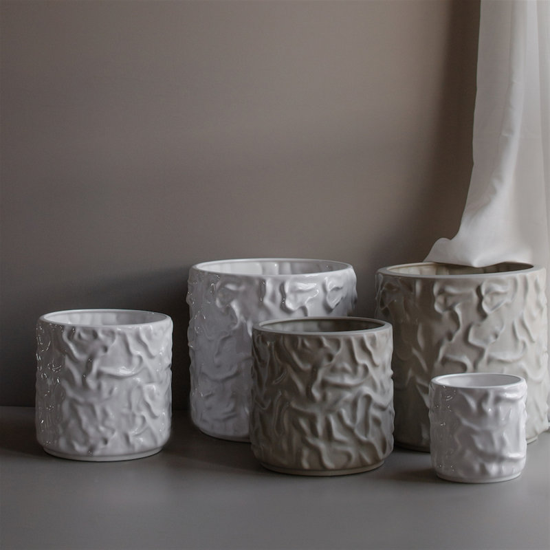 Masel Ceramic Table Vase, 9.45" H x 9.06" W x 9.06" D