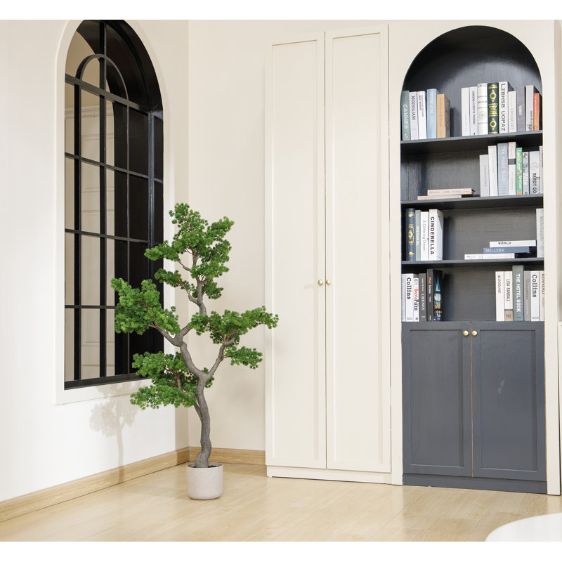 Faux bonsaï artificiel | Bonsaï artificiel Real Touch, Beige, 55 po x 24 po