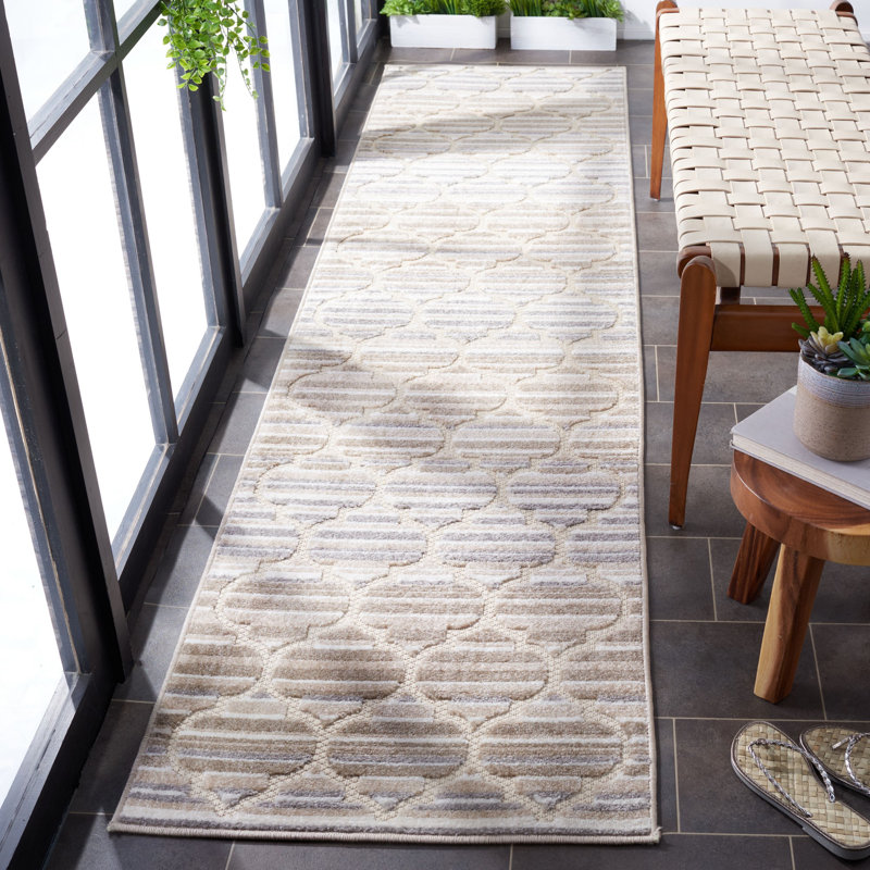 Lonepine Performance Geometric Indoor/Outdoor Area Rug, Runner 2'2" x 9'