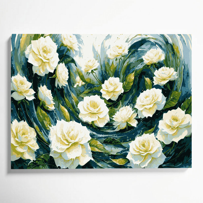 Art mural sur toile Botanical Gardenias, H 11 po x l 14 po