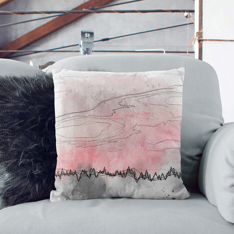 Abstract Square Cushion, 55cm H x 55cm W x 20cm D