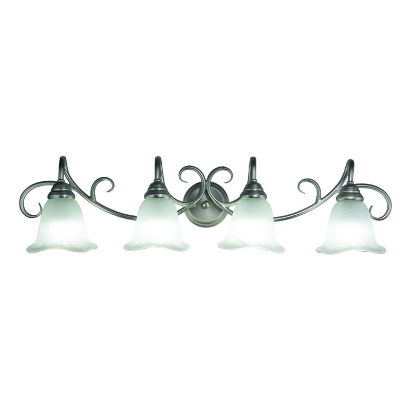 Bowker Dimmable Vanity Light, Brushed Nickel, 4 Lights