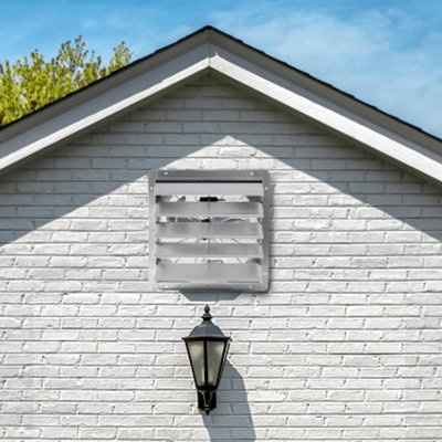 Ventilateur d'extraction avec volets automatiques, ventilateur mural en aluminium, silencieux, double sortie, pour garage ou grenier