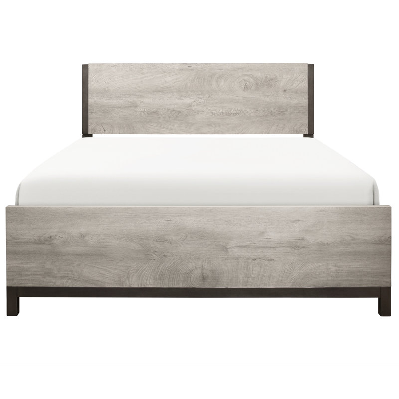 Queen Bed With Grey - Board Bedroom Beauty Size Stylish Essential