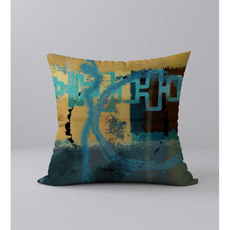 Housse de coussin carrée à motif décoratif infini difference, 20 po x 20 po