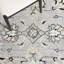 Tapis oriental en laine / coton touffeté à la main Calei gris clair / ivoire / noir-1346706343