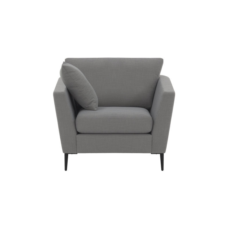 Rahul Velvet Armchair, Grey