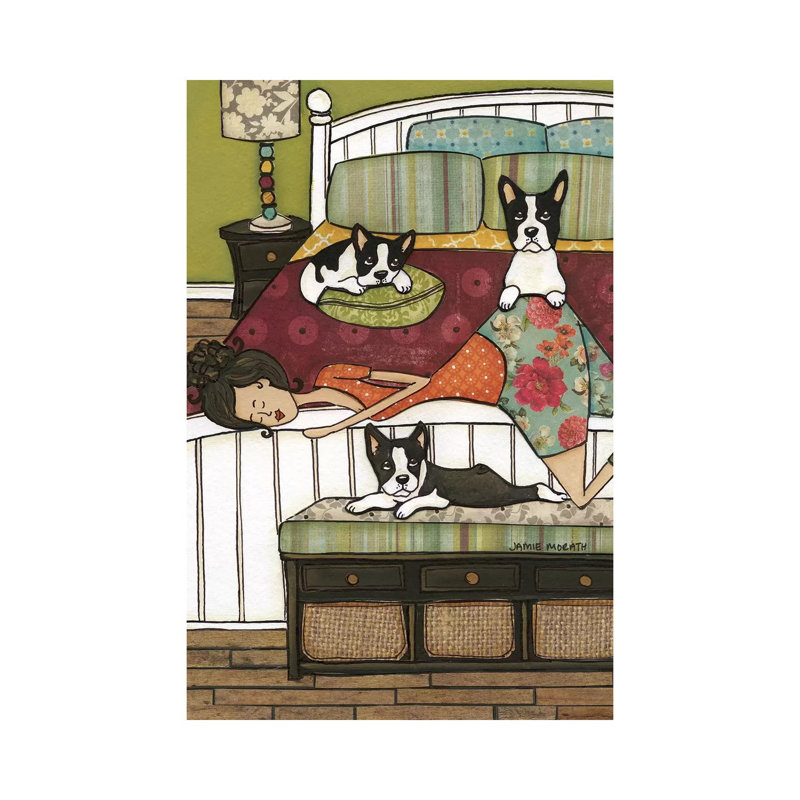 Boston's Bed by Jamie Morath - Wrapped Canvas Painting, 20.32 cm H x 30.48 cm W