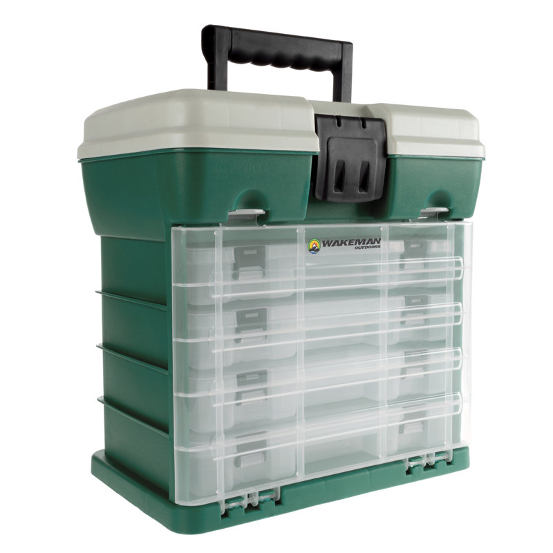 Stalwart Portable Tool Box - Small Parts Organizer with Drawers and Customizable Compartments for Hardware, Fishing Tackle, Beads, or Crafts