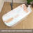 67'' L x 30'' W x 23'' H Freestanding Acrylic Soaking Tub Double SlipperDouble Slipper One-Piece Seamless Bathtub with Stainless Steel Drain in White