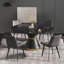 Table de salle à manger ronde en pierre pour salon moderne, maison-289701611-306843865