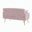 Canapé capitonné avec 2 coussins, 2 sièges, 2 sièges d'appoint-429732445