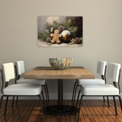 Impression d'art mural festif, nature morte, pin contemporain contemporain, hiver nature