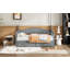 Lit de jour extensible en bois avec 2 tiroirs de rangement-1327769149