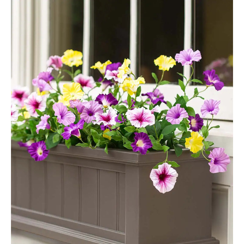 Faux Petunias Window Box Filler in Pot