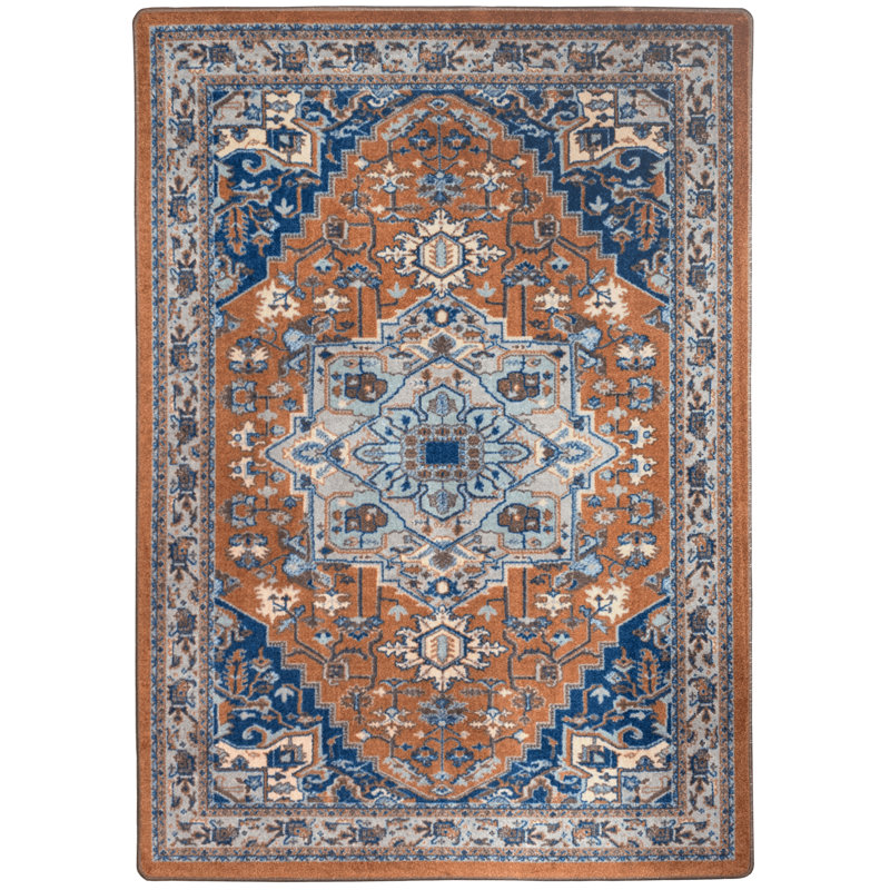 Tapis caramel à motif oriental Prolley, Rectangle 3 pi 10 po x 5 pi 4 po