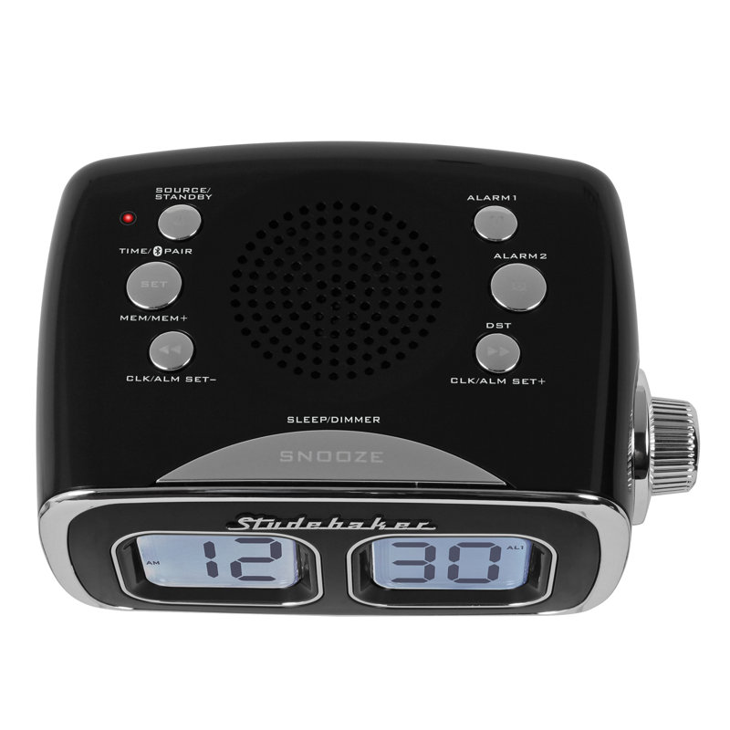 Modern & Contemporary Digital Electric Tabletop Clock with Alarm, Blue