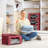 Sorbus Fabric Storage Bins: Stackable, Foldable Organizer Bags, with Clear Window (Set of 6), Pink-110167830