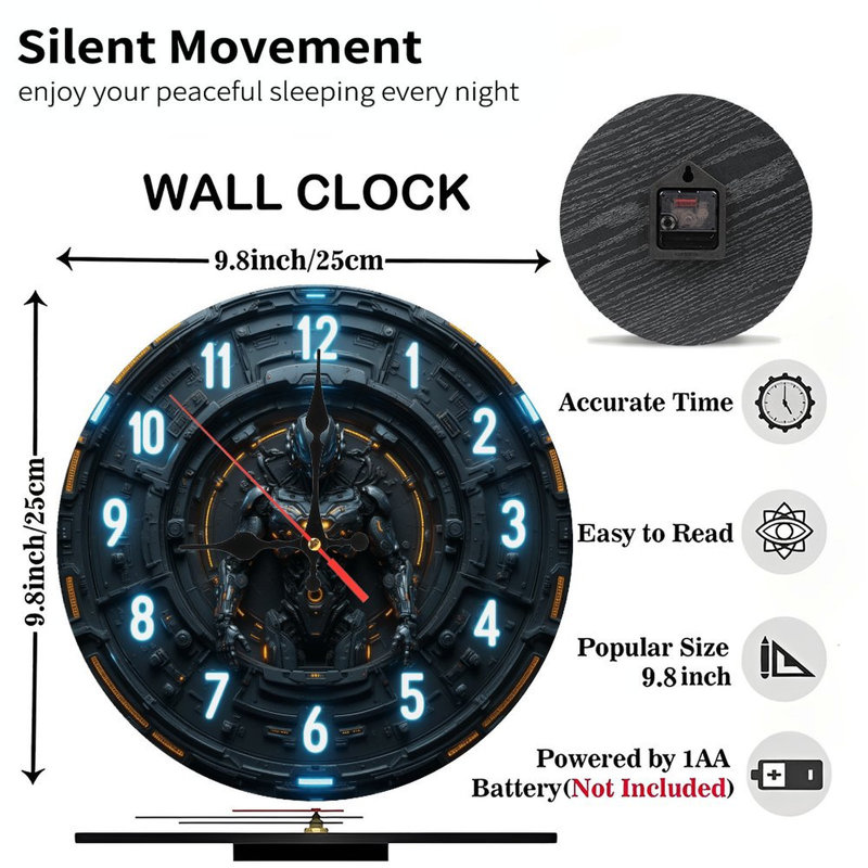 Horloge murale intelligente à DEL