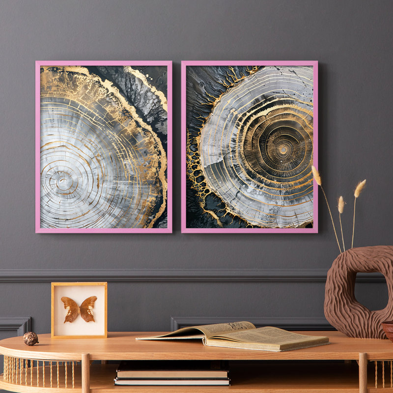 Série ABSTRACT CCxxix - reproduction encadrée de qualité supérieure - prête à être accrochée - aucun clou requis - aucun clou requis