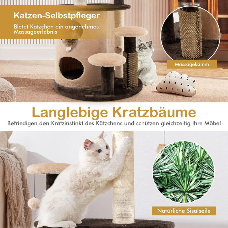 Vernonburg 102cm H Cat Tree, Brown