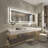 Wall Mount Anti-Fog Oversized Frameless Lighted Bathroom Mirror/ LED Bathroom Mirror-619535290-628156375