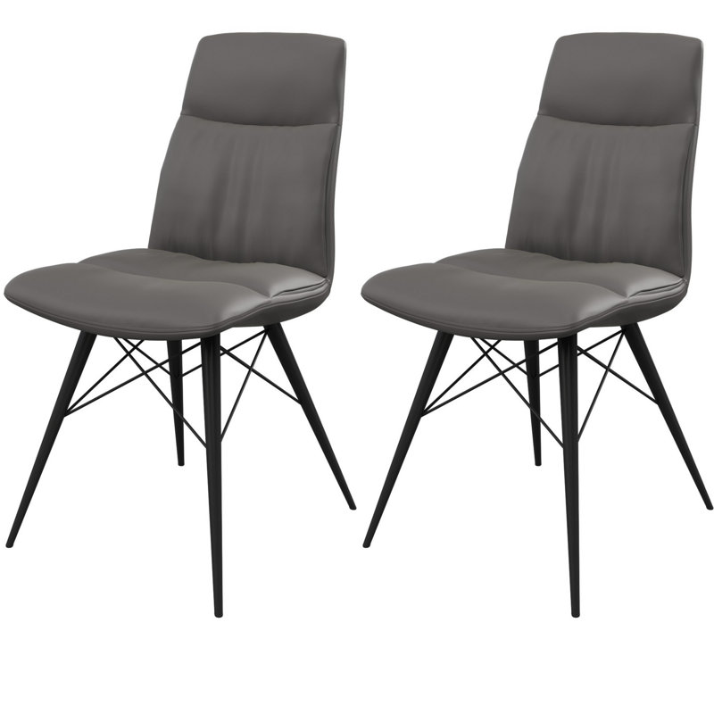 Crimora 47cm H Upholstered Side Chair, Grey