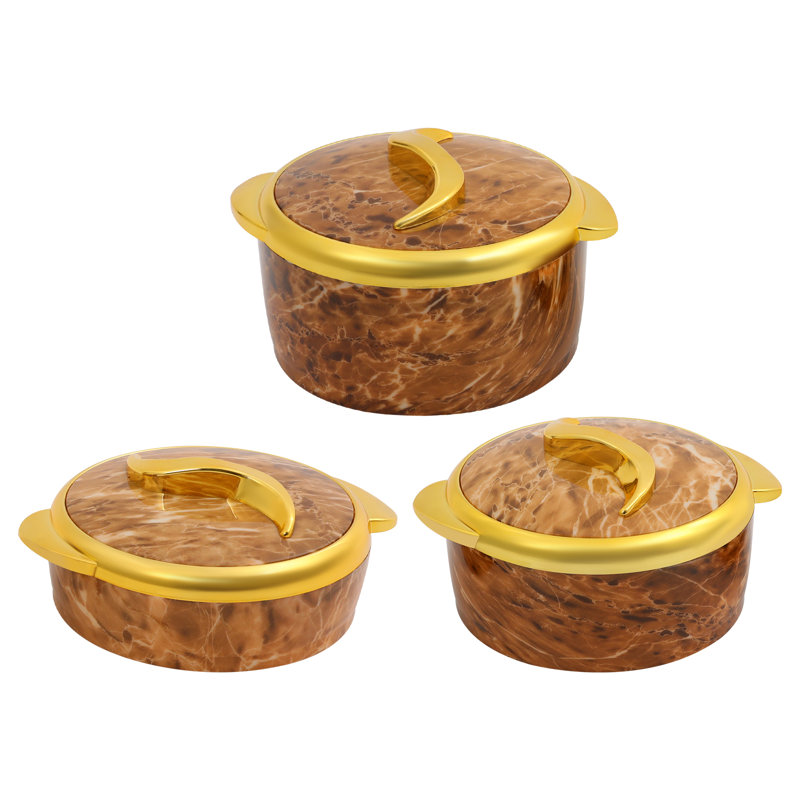3Pcs  Food Storage Container, Thermal Dish Set With Lids