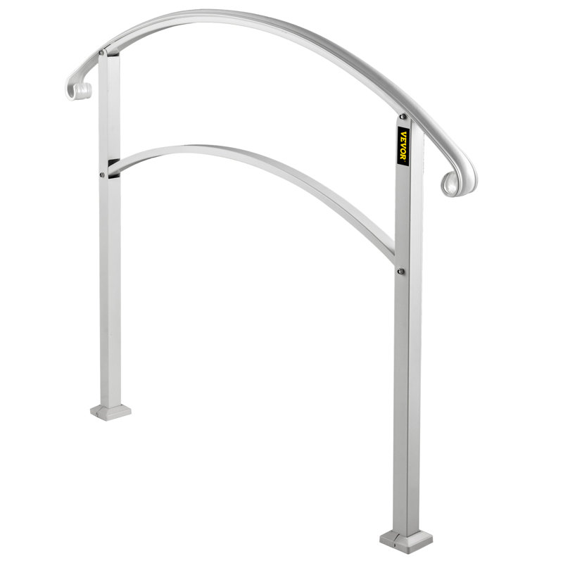 Matte White 3-Step Stainless Steel Outdoor Handrail Kit