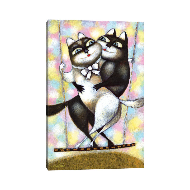 Cats In Love by Art Mirano - Wrapped Canvas Print, 30.48cm H x 20.32cm W x 1.905cm D