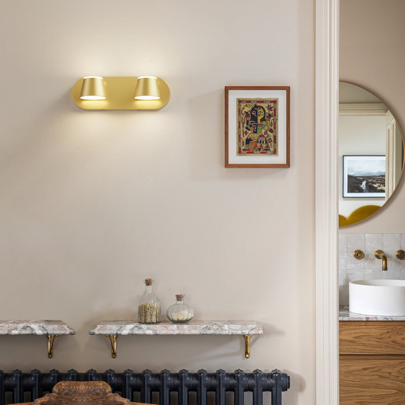 Boze Dimmable LED Vanity Light, Gold, 2